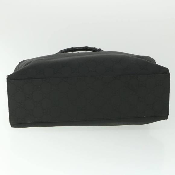 GUCCI GG Canvas Bamboo Hand Bag Black 002 1015 Auth fm2780 - Picture 5 of 16